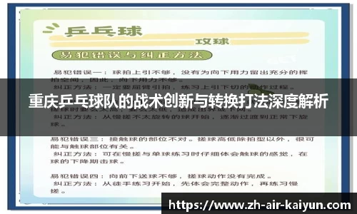 重庆乒乓球队的战术创新与转换打法深度解析